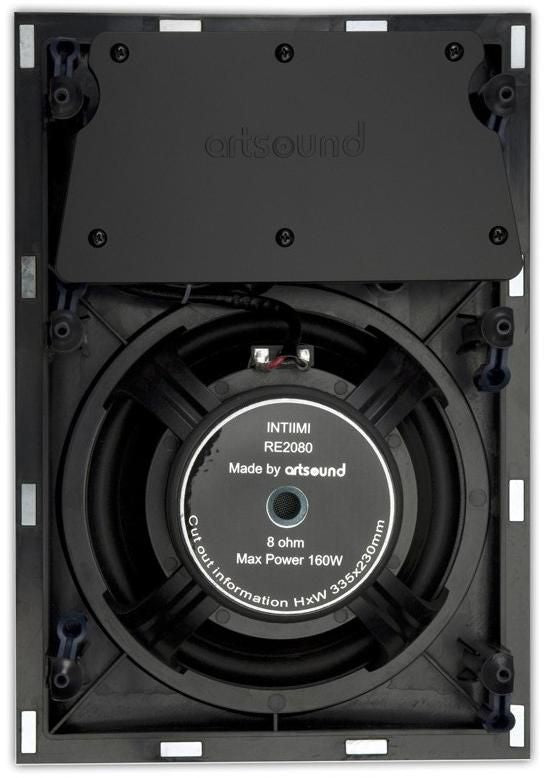 Artsound RE2080 160W Intiimi, 3-Way Rectangular Inwall Loudspeaker Pair