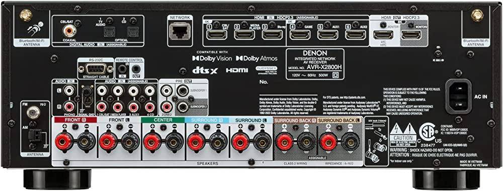 Denon AvR-x2800h 7.2 Channel Network Av Receiver With Heos Built-in