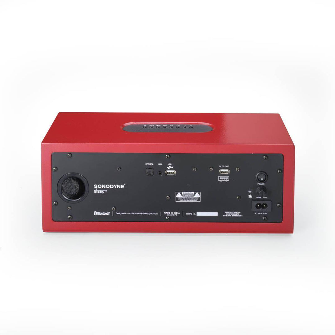 Sonodyne ALAAP II high fidelity stereo wireless music system- Red