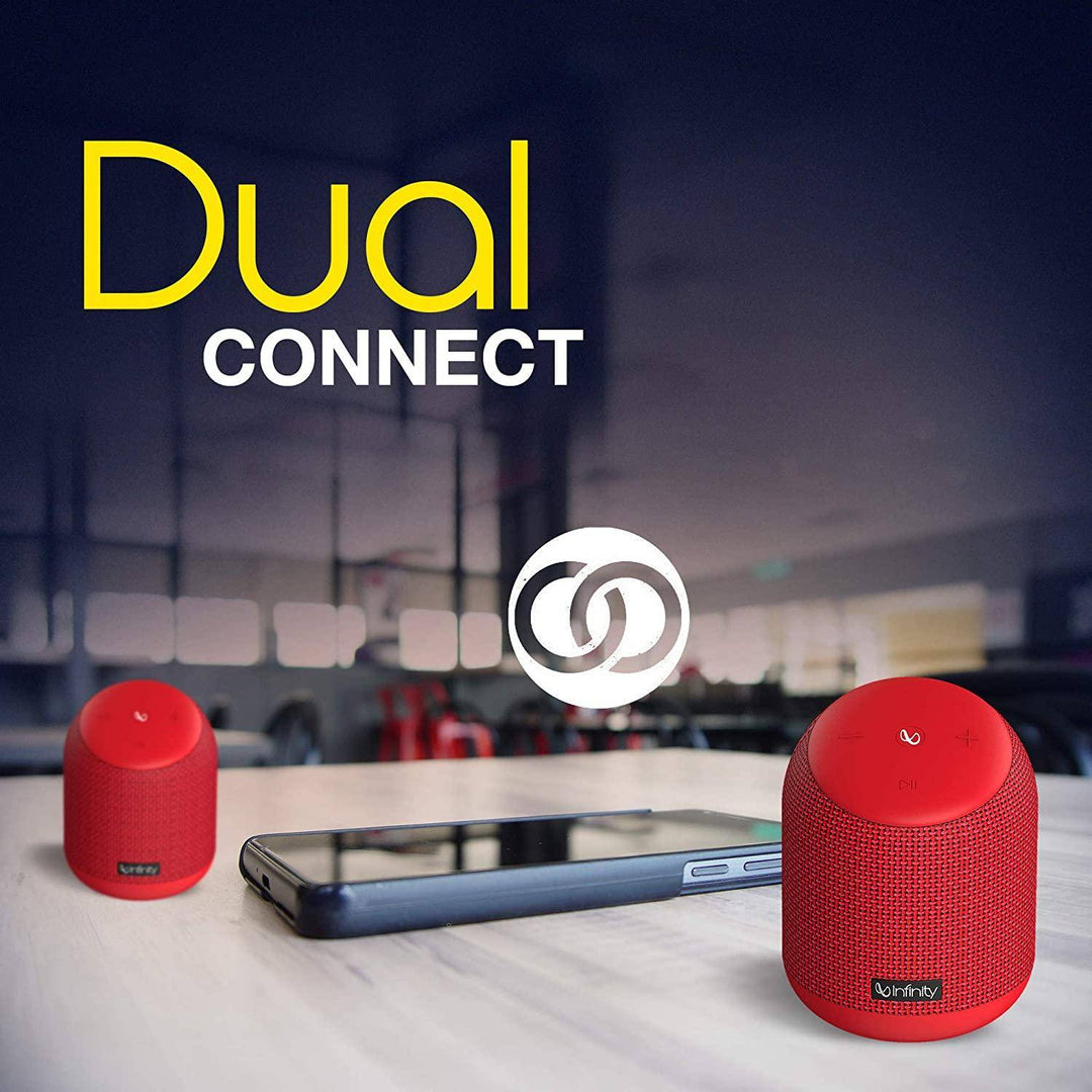 Infinity (jbl) Fuze 200 Dual Eq Deep Bass Portable Waterproof Bluetooth Speaker (infclz250) Red