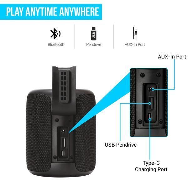 Portronics Sounddrum Plus Portable Bluetooth Speaker