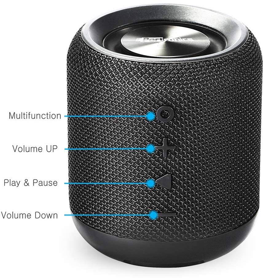 Portronics Sound Drum Bluetooth Speaker Black