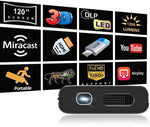 Load image into Gallery viewer, Egate X3 Mirroring Miracast/multiscreen Compact Dlp Pocket Size Projector
