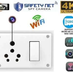 Spy Camera 4k Wifi 3-In-1 6/16 Amp Switch Socket Combined Camera